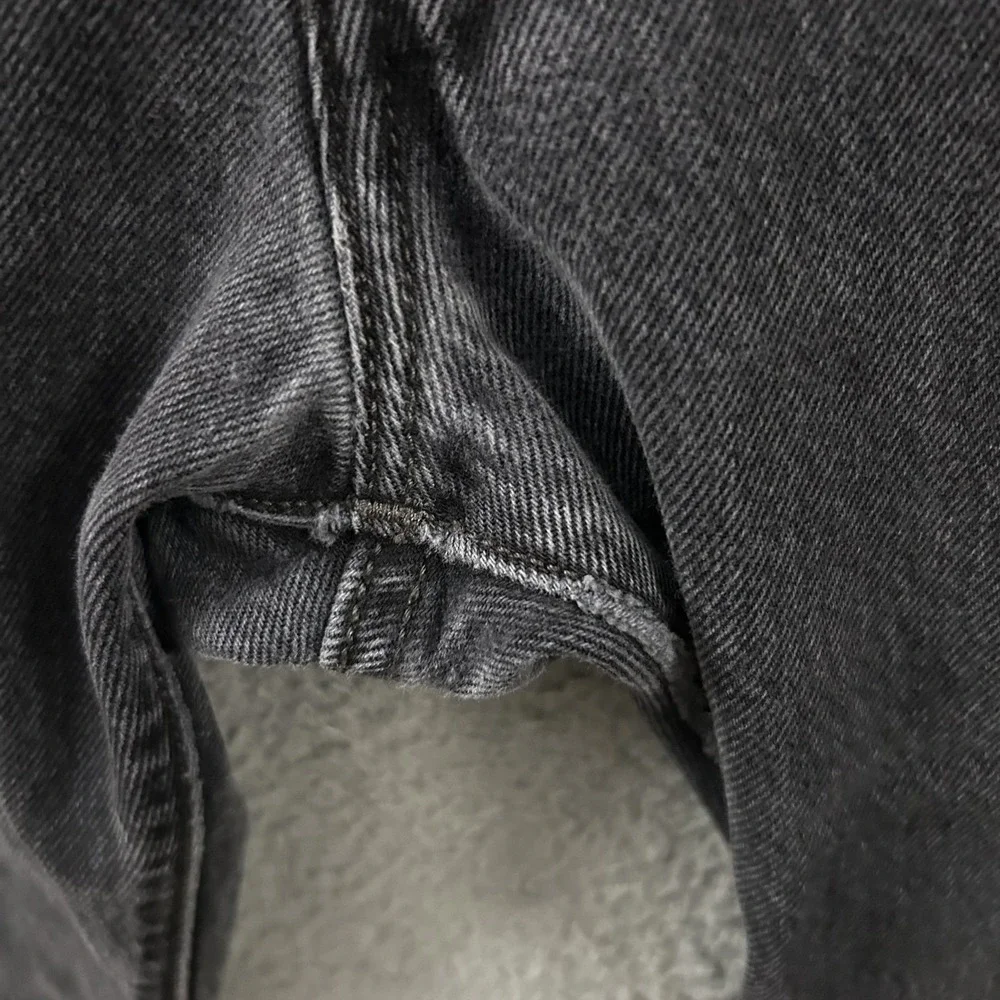 Levis‎ Jeans Mens 38x32 Black Denim 501 Straight Leg Button Fly American Y2K